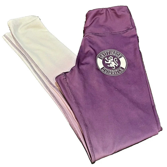 Harry Potter - Purple Ombre Gryffindor Quidditch Athletic Leggings Women's Sz XS - Picture 1 of 7